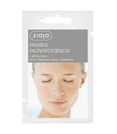 Ziaja Vegan Maska oczyszczająca z glinką szarą 7g